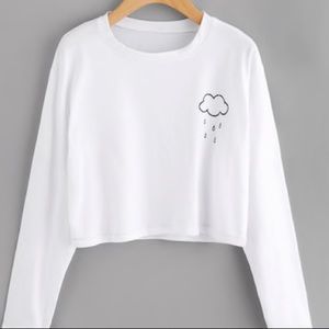 Long sleeve crop tee